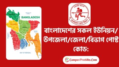 Postal Code list in Bangladesh