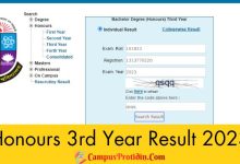 nu 3rd year result 2023