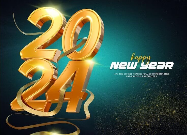 happy new year 2024 social story post